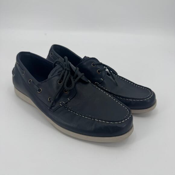 Rodd & Gunn Mens Blue Leather Gordons Bay Boat Casual Shoes EU 44 US 11 main image 6